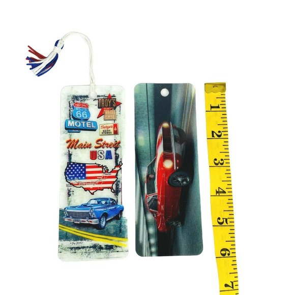 2 Bookmarks 3D‎ Route 66 Americana Ford Mustang - Picture 4 of 5